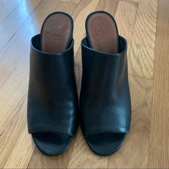 Tory Burch Raya Leather Mules - Picture 2 of 6